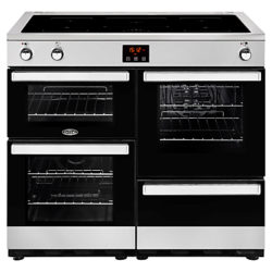 Belling Cookcentre 100EI Electric Range Cooker With Induction Hob Stainless Steel / Black